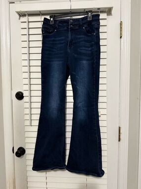 KanCan Dark Indigo High-Rise Flare Jeans